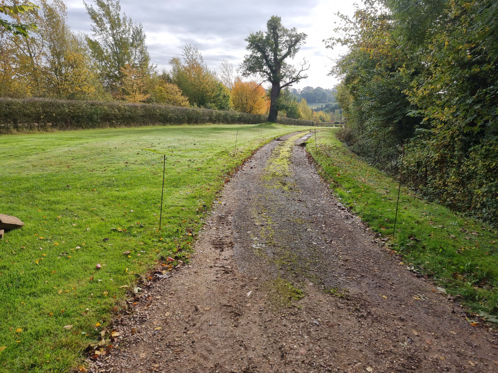 This is a large driveway which is just about to have a tar and chip driveway installed on by Thetford Driveway Solutions